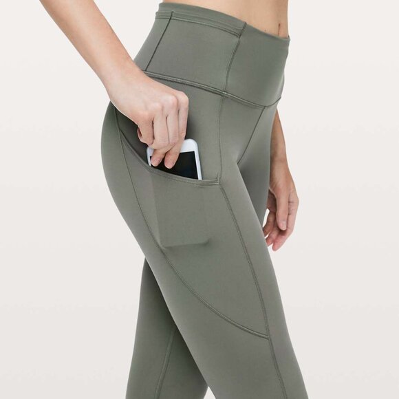 Lululemon Fast & Free Crop II *Nulux 19" Grey Sage Size 4 - Picture 4 of 8
